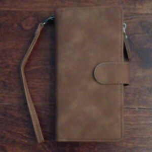 RANYOK Galaxy S24 Ultra Leather Wallet Phone Case Brown NIP